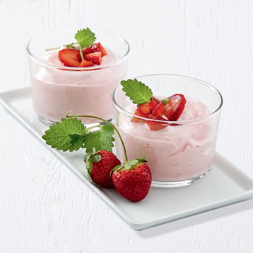 Mousse légère aux fraises