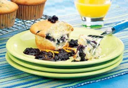 Petits gâteaux aux bleuets et à l'orange