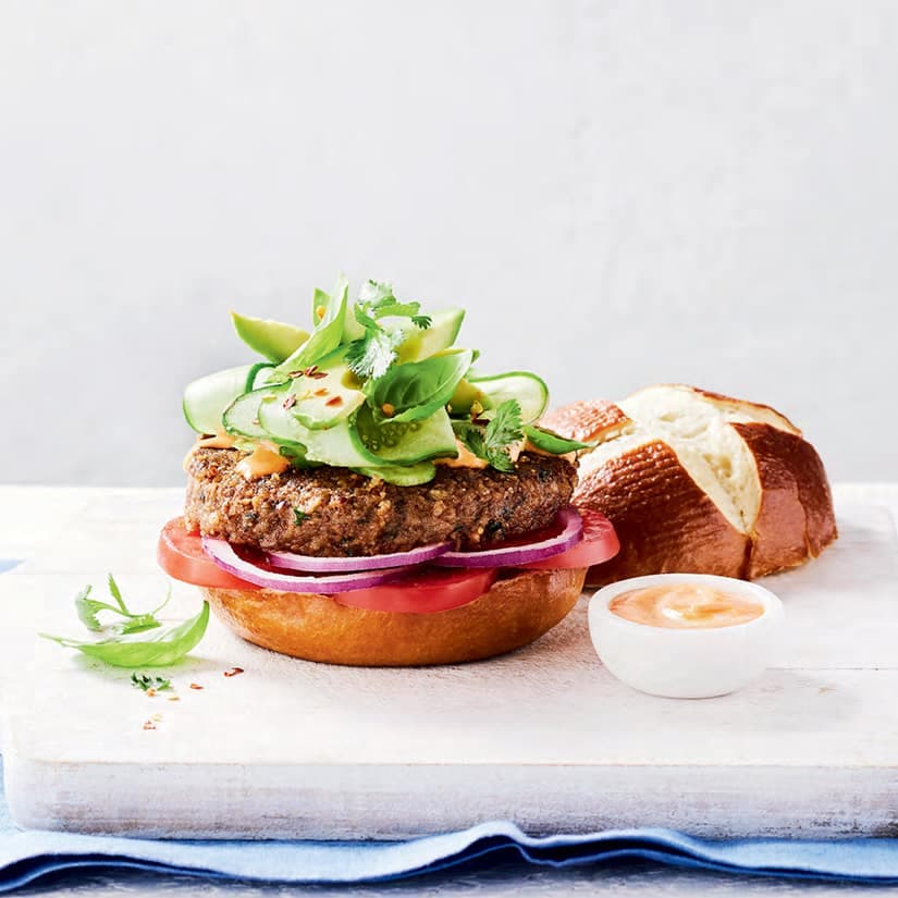 Burgers végés lentilles & champis à l'indienne