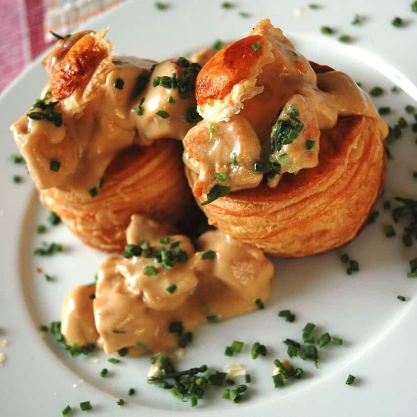 Vol-au-vent au homard et aux fruits de mer