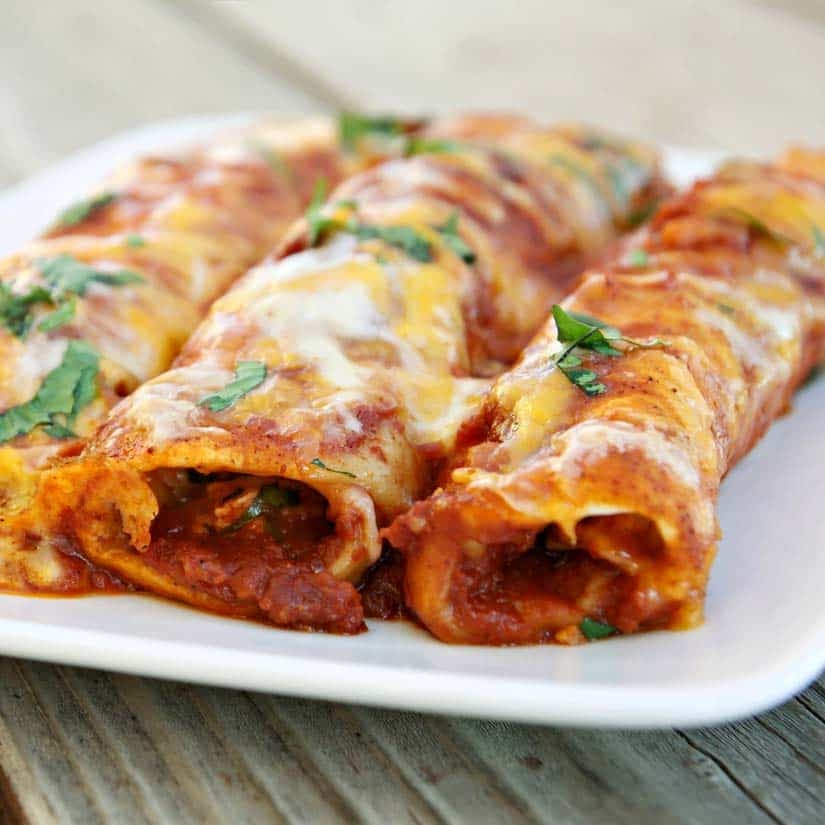 Enchiladas au boeuf effiloché