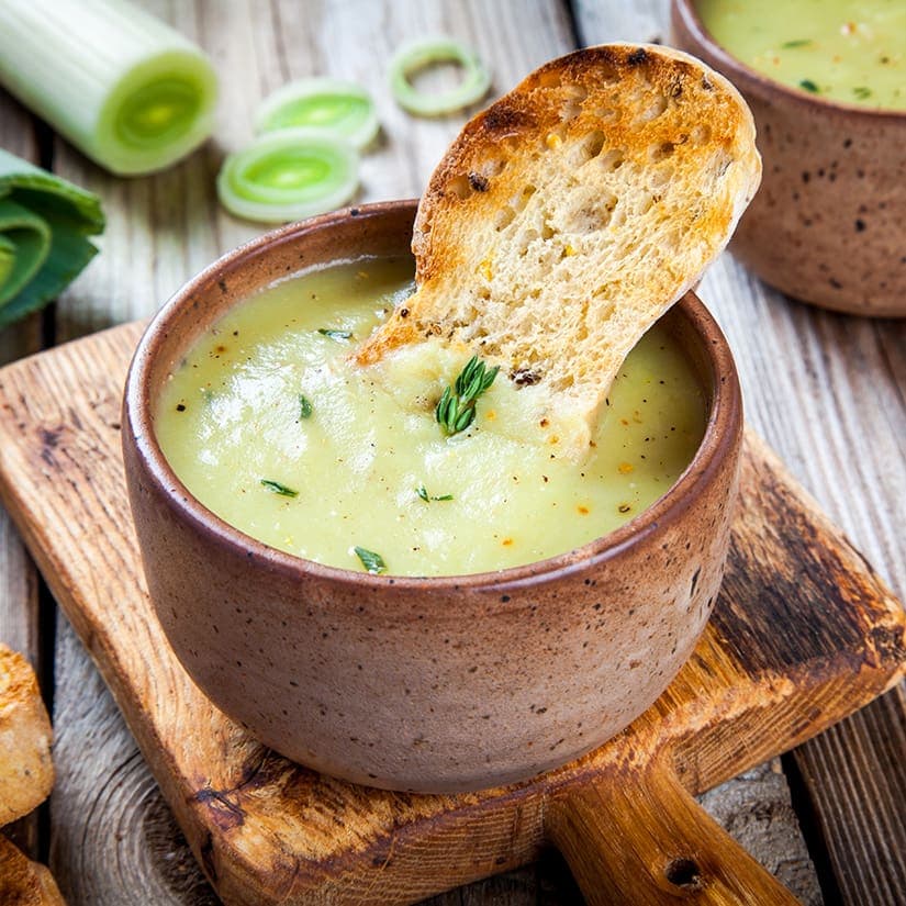 Soupe au poireau et au céleri