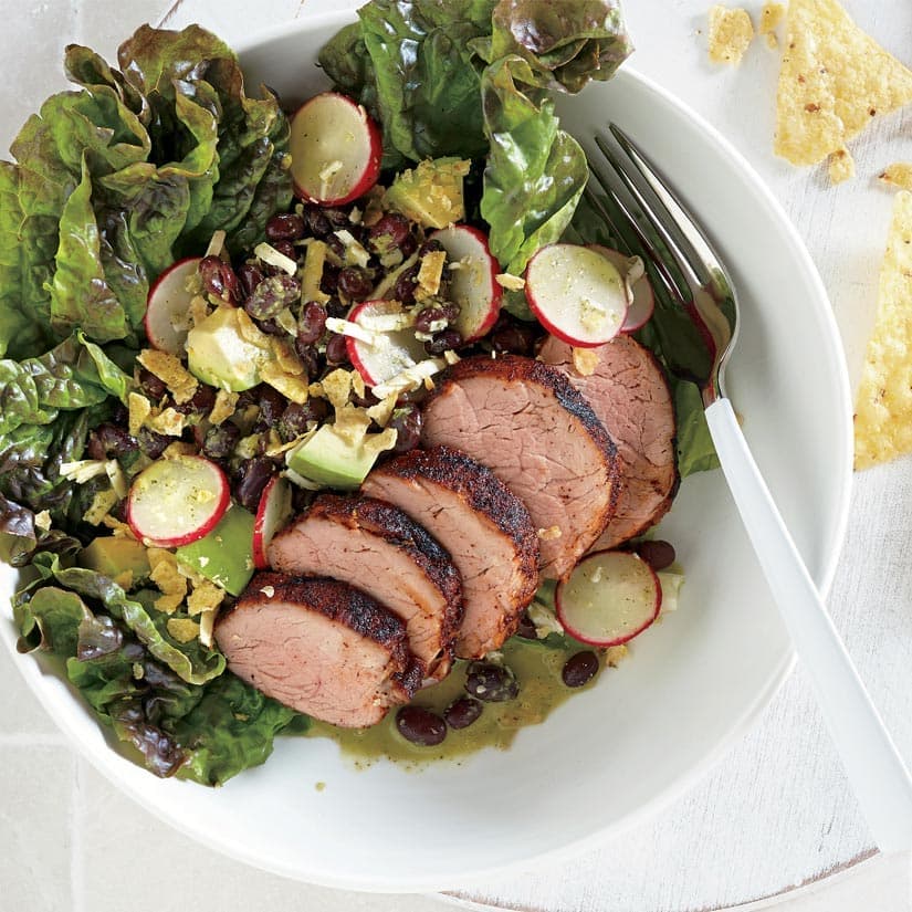 Médaillons de porc et salade tex-mex