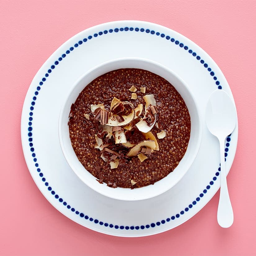 Gruau de quinoa noix de coco et chocolat