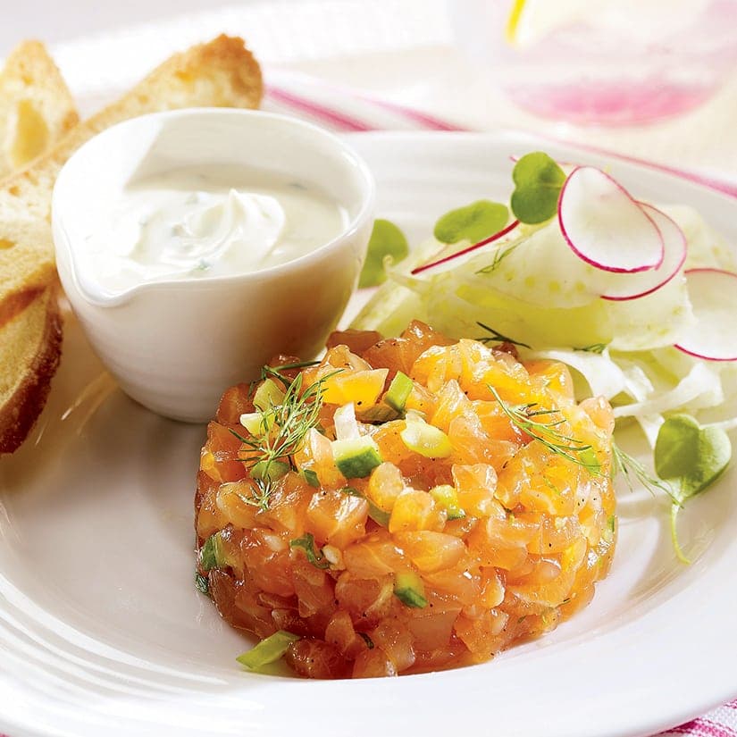 Tartare de saumon réinventé