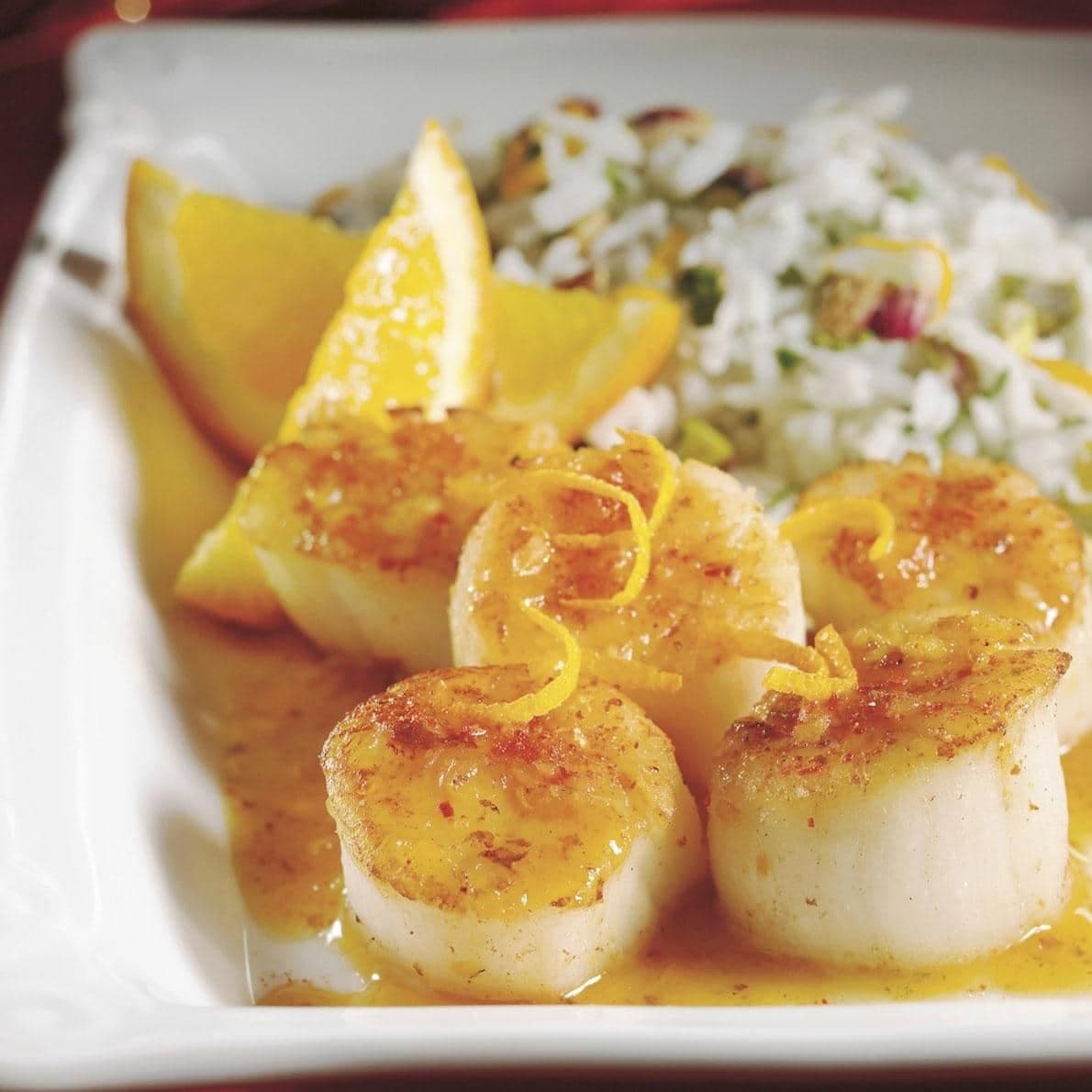 Pétoncles sautés aux agrumes épicés