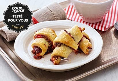 Mini-croissants au chocolat et aux cerises