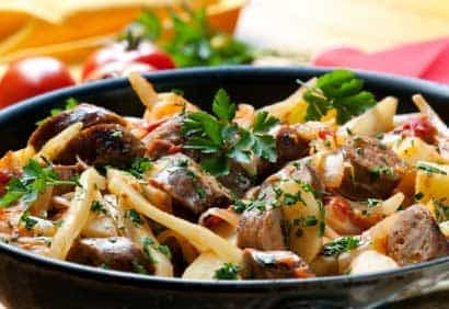 Casserole de saucisses au chou