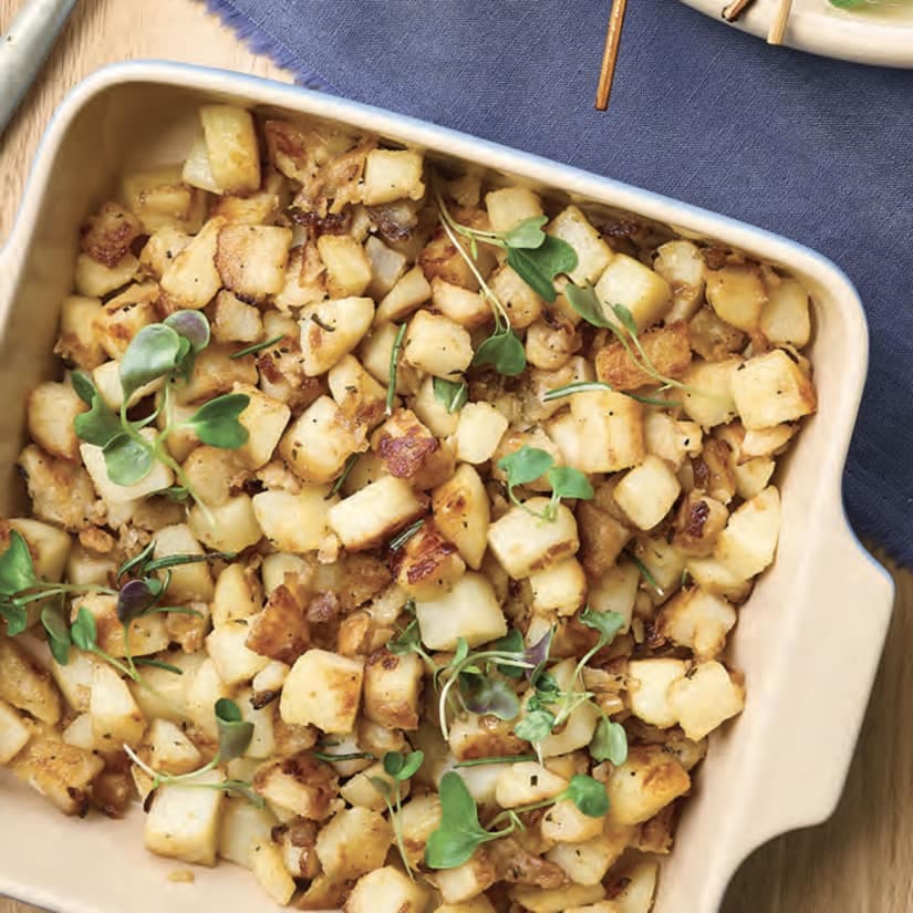 Pommes de terre sautées à l’oignon et au romarin