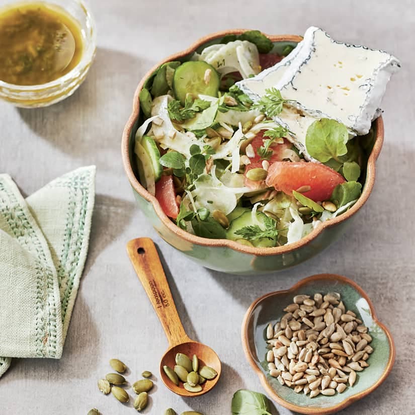 Salade fenouil, cresson et chèvre