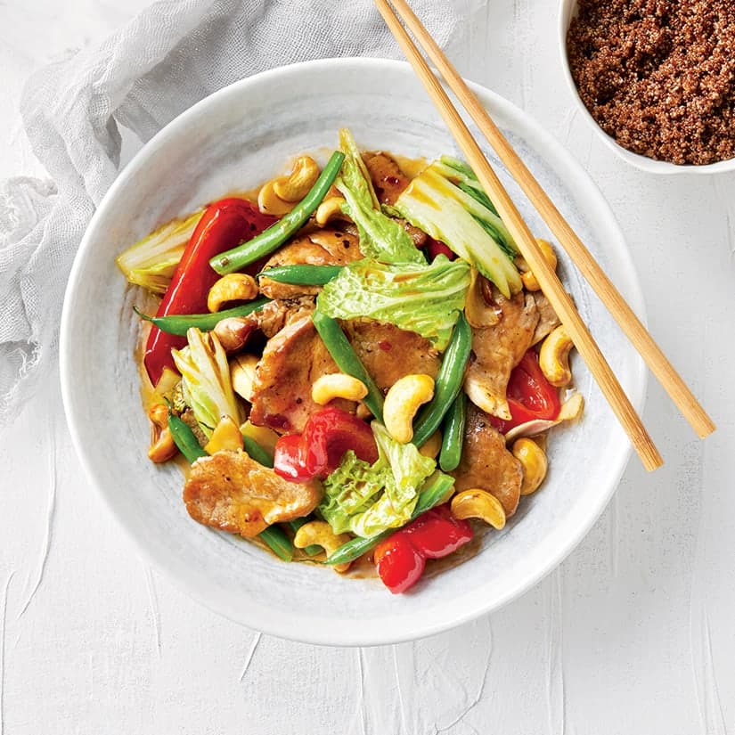 Sauté de porc au chou chinois