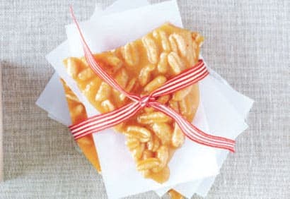 Caramel croquant au riz soufflé