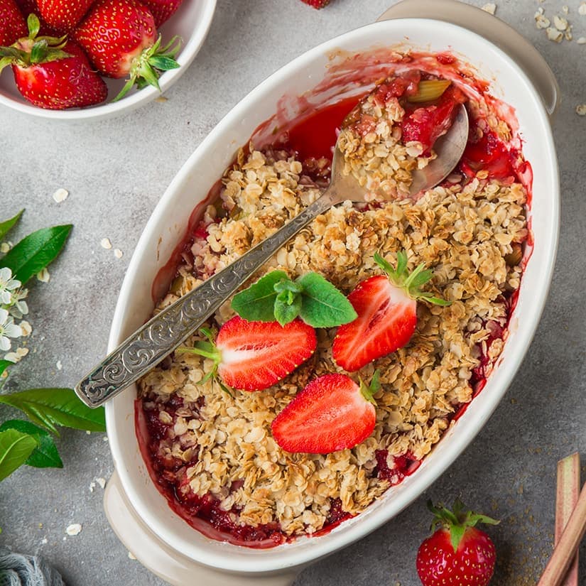 Croustade aux fraises et aux amandes