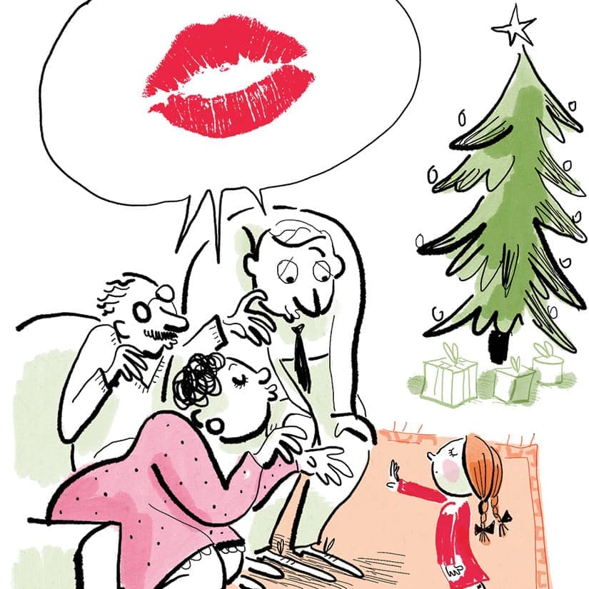 Noël: Non au bisou forcé
