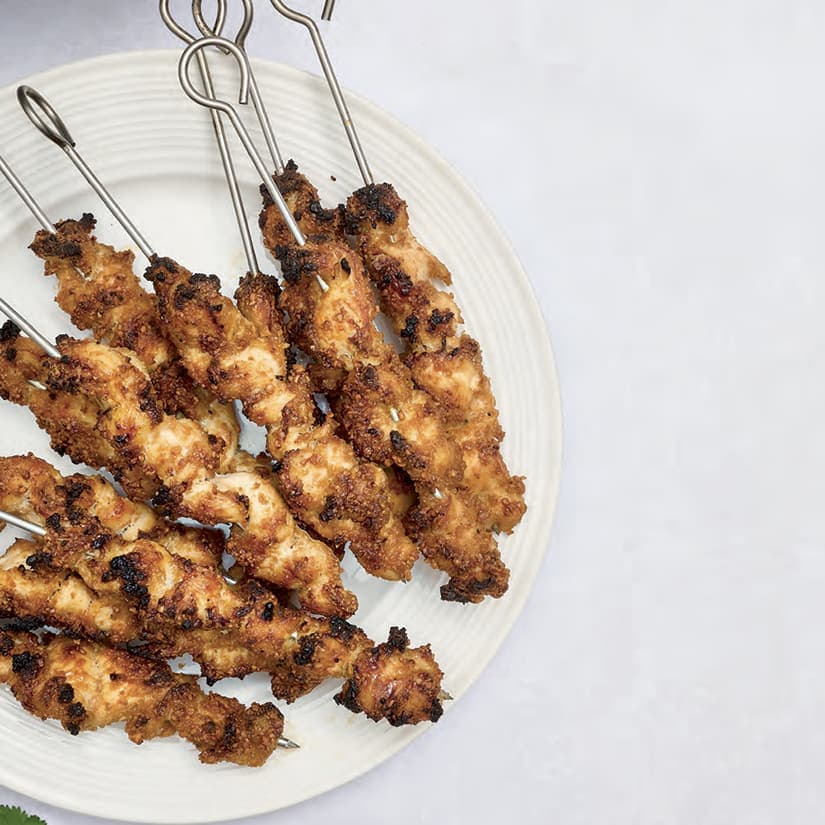 Brochettes de poulet satay