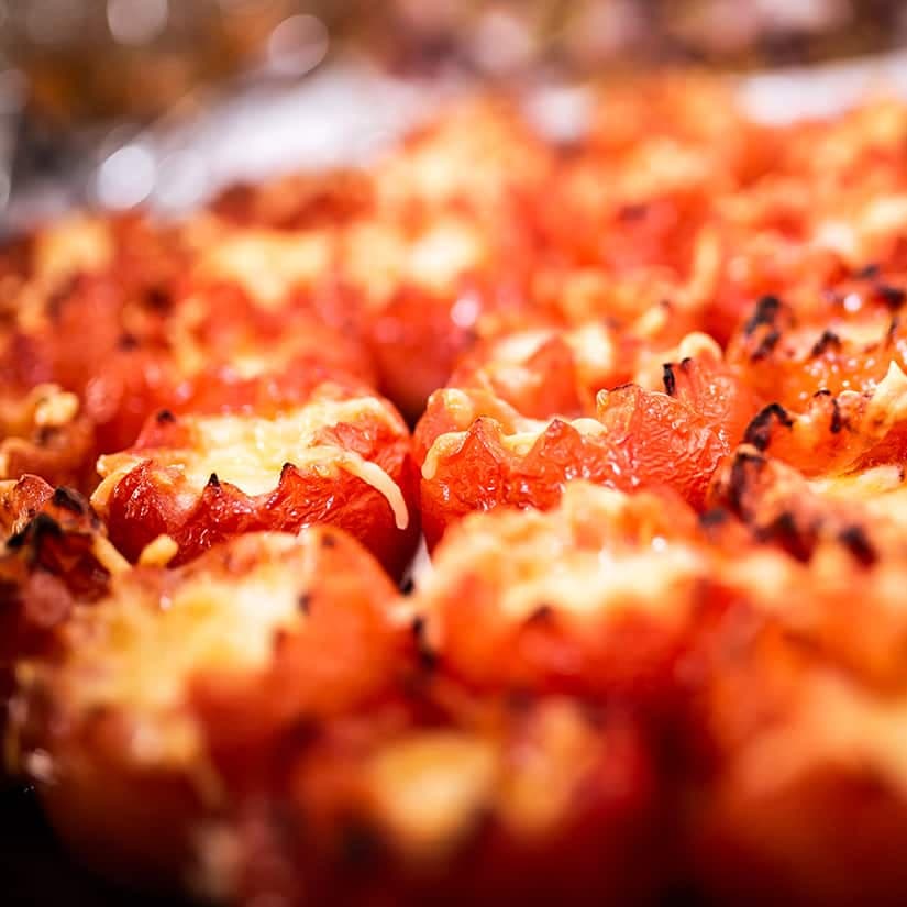 Tomates gratinées au parmesan