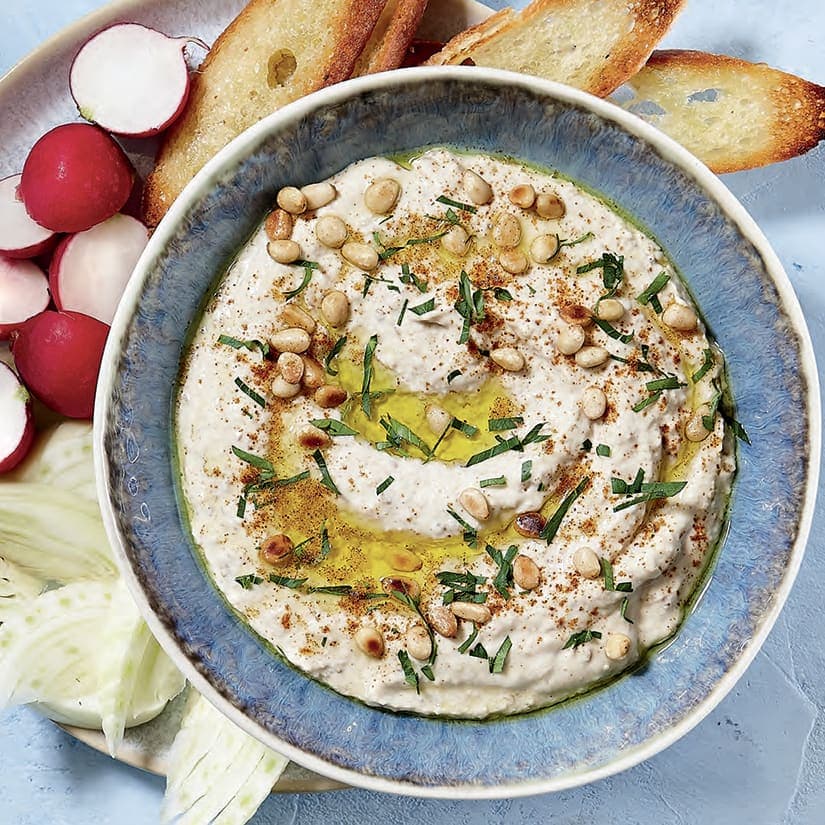 Trempette au quark et à l’aubergine