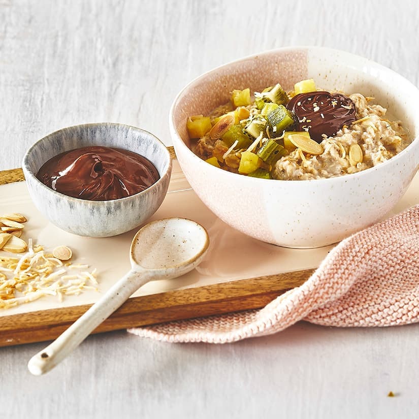 Gruau d'avoine tropical & Nutella® sans cuisson