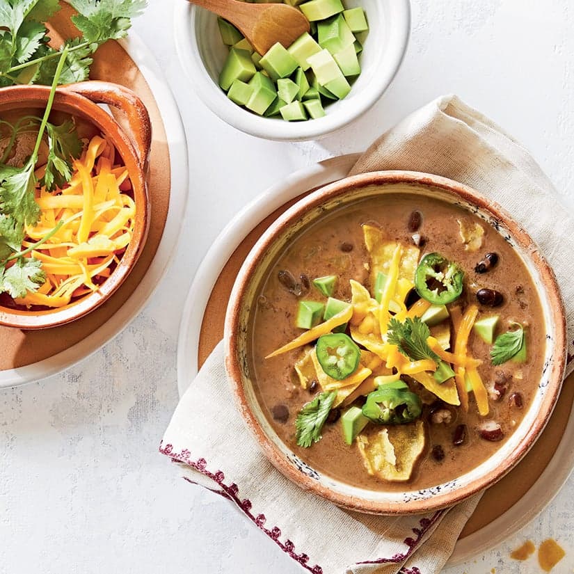 Soupe mexicaine aux haricots noirs