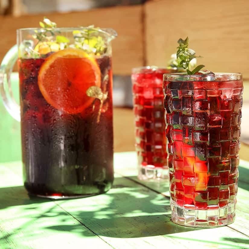 Thé rooïbos glacé aux bleuets