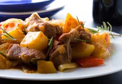 Cari de porc à la courge et à la crème