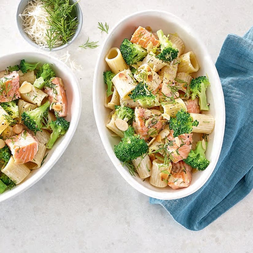 Pâtes à la truite et au brocoli