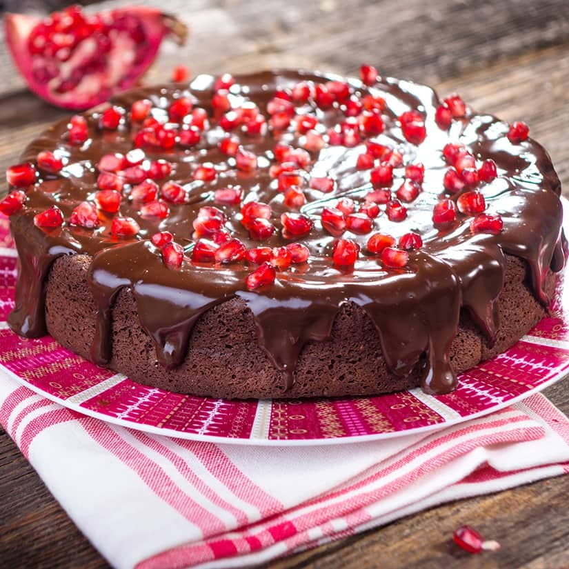Torte au chocolat et à la grenade