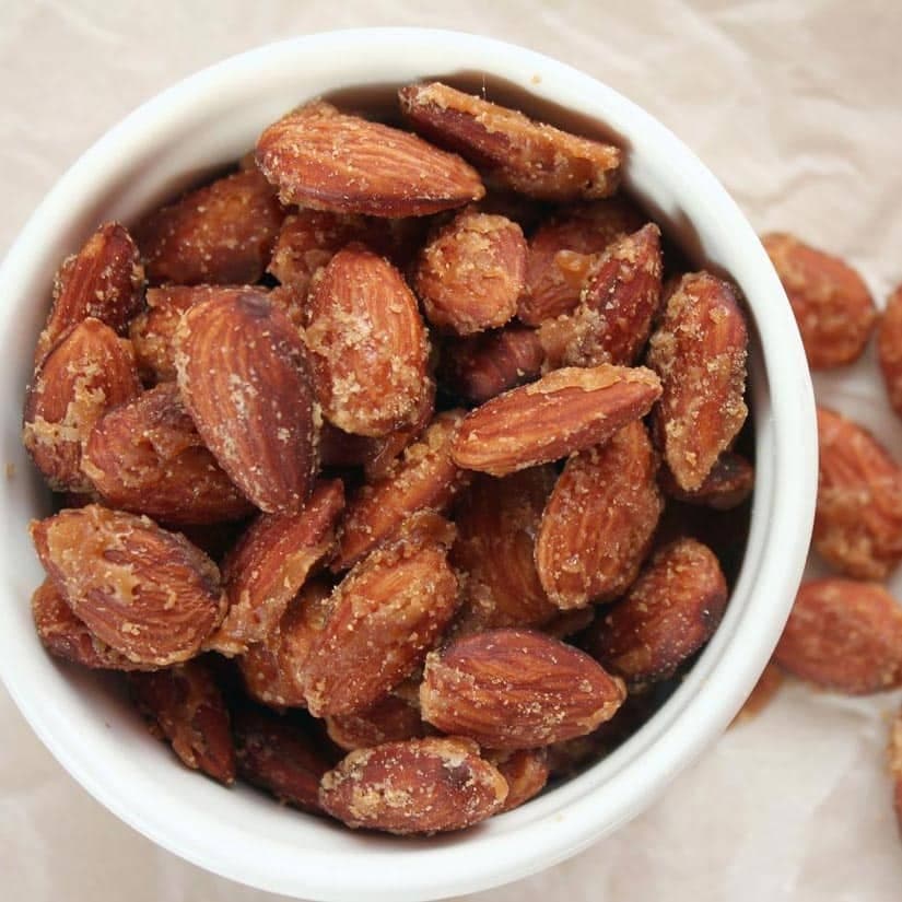 Amandes confites au sirop d'érable