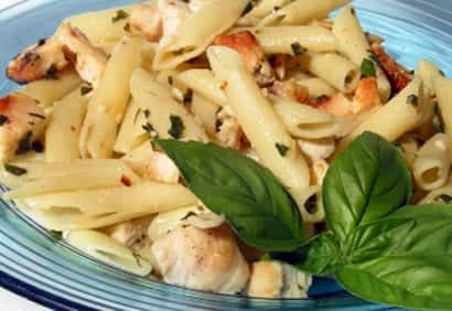 Penne au poulet et au citron
