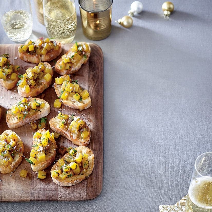 Bruschetta de courge rôtie au cumin et à l'érable