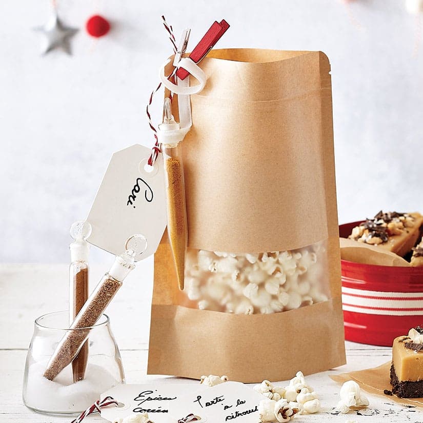 Maïs soufflé et ses 3 assaisonnements