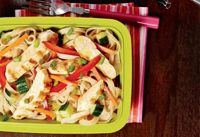 Salade froide de pâtes au poulet
