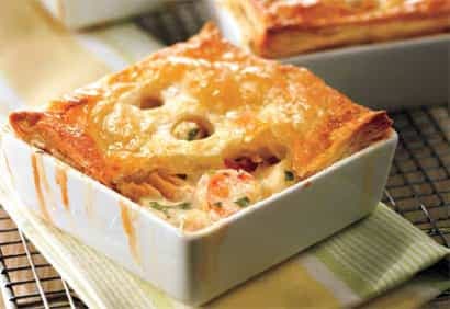 Casserole de fruits de mer en croûte
