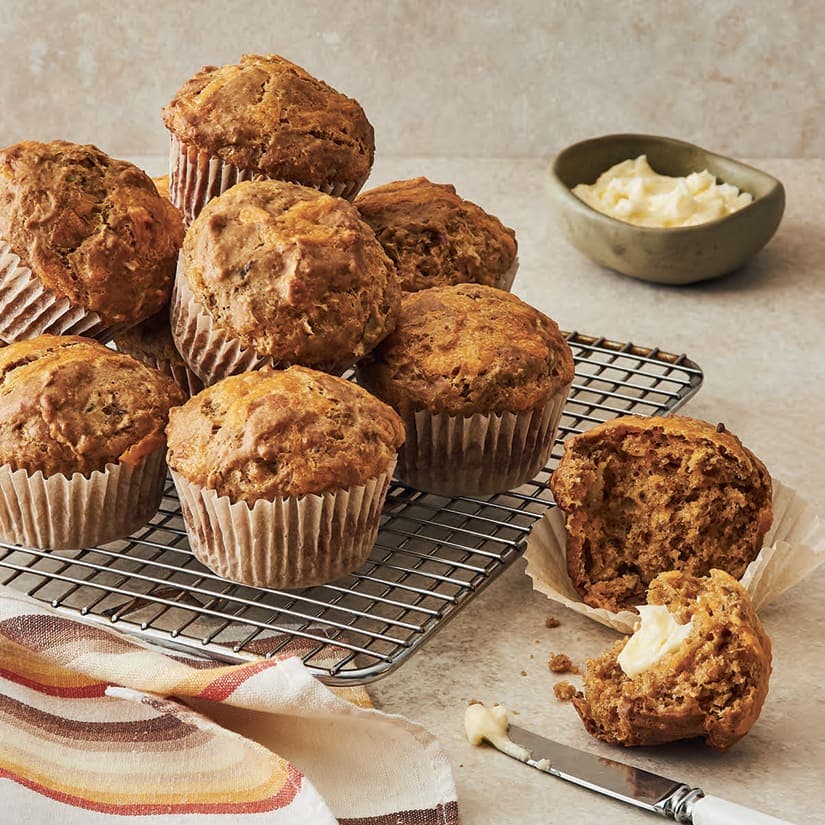Muffins aux pommes et au cheddar