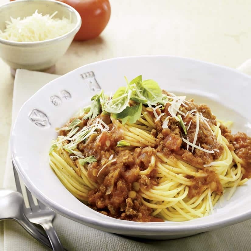 Sauce bolognaise aux lentilles