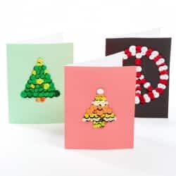 Idée brico pour Noël: Cartes de Noël à paillettes