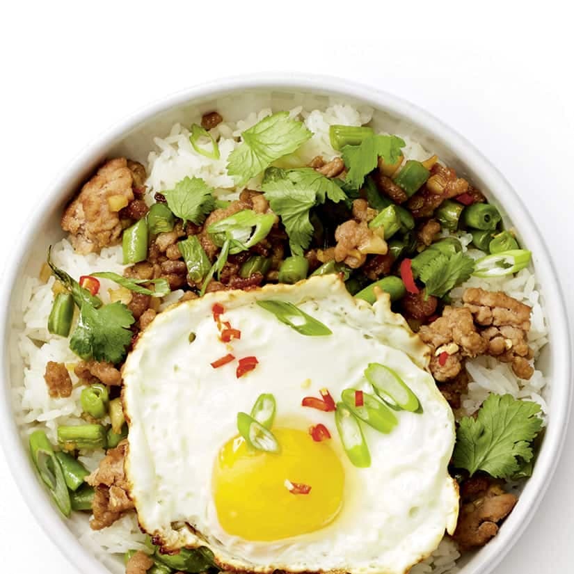 Sauté de porc haché au piment thaï