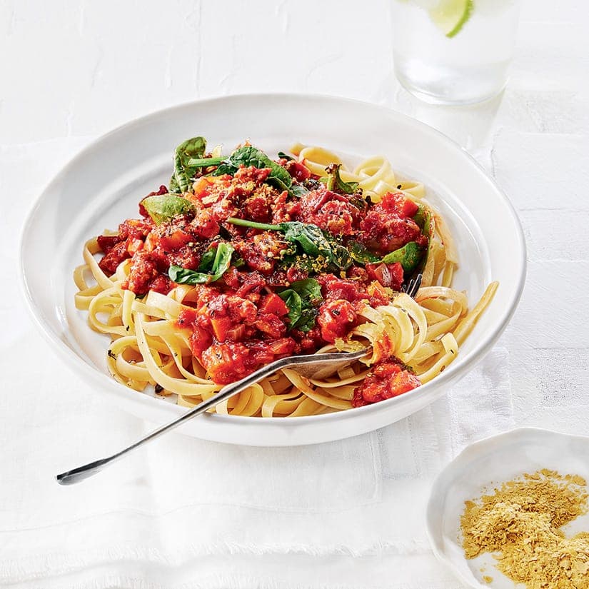 Pâtes bolognaises au dindon