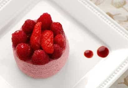 Mousses glacées aux fraises