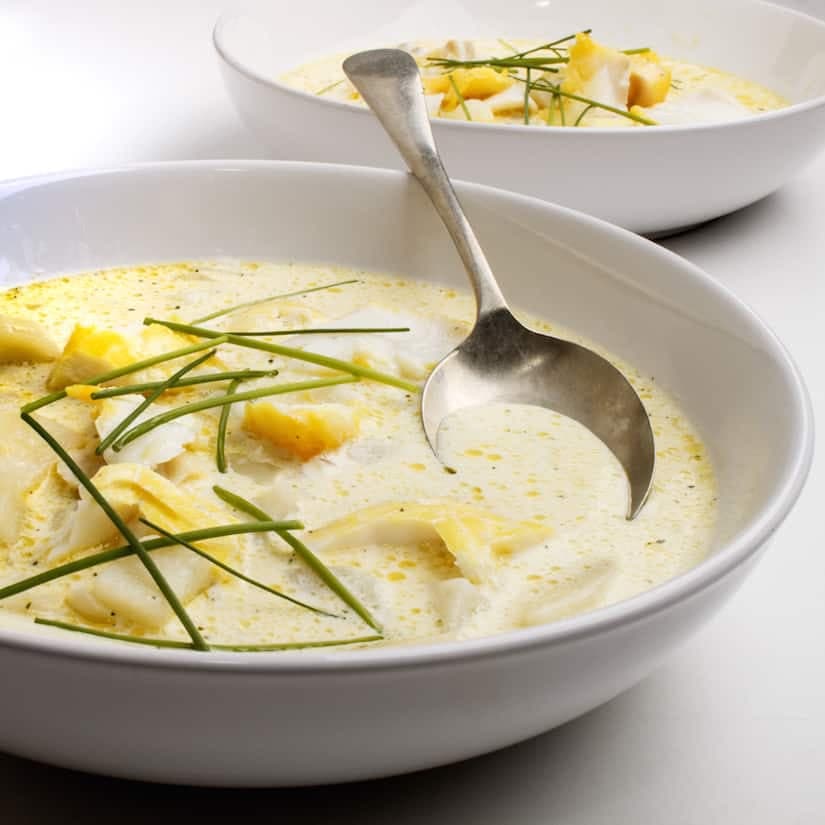 Soupe aux haricots blancs et à la morue