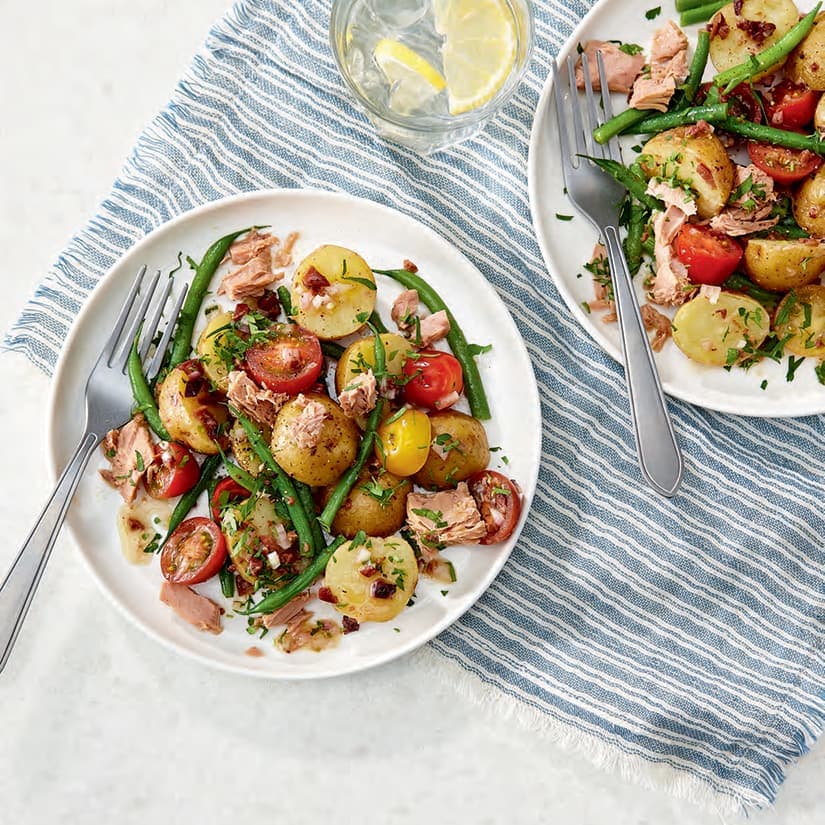Salade thon, pommes de terre et haricots verts