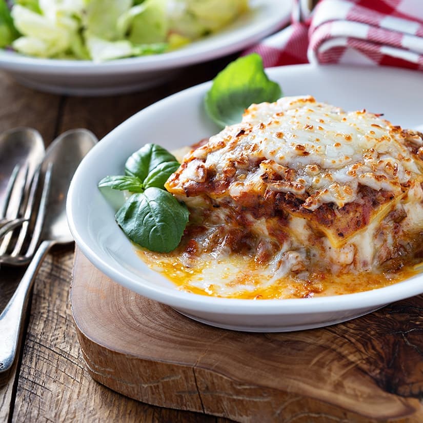 Lasagne aux champignons et aux épinards