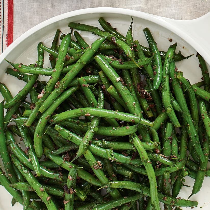 Haricots verts à la tapenade