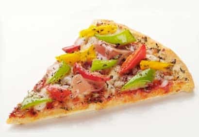 Pizza aux trois poivrons sur le gril