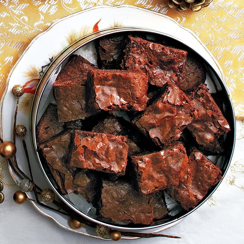 Brownies au chocolat et au caramel croquant