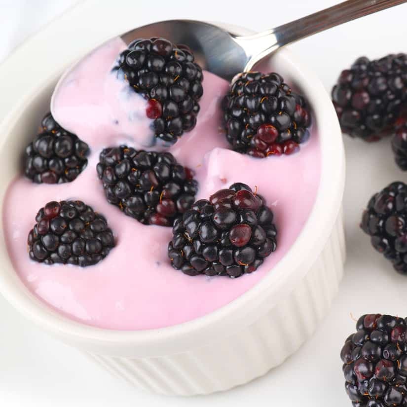 Yogourt glacé aux mûres