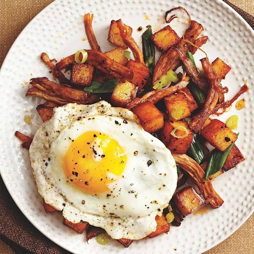 Porc effiloché et pommes de terre sautées