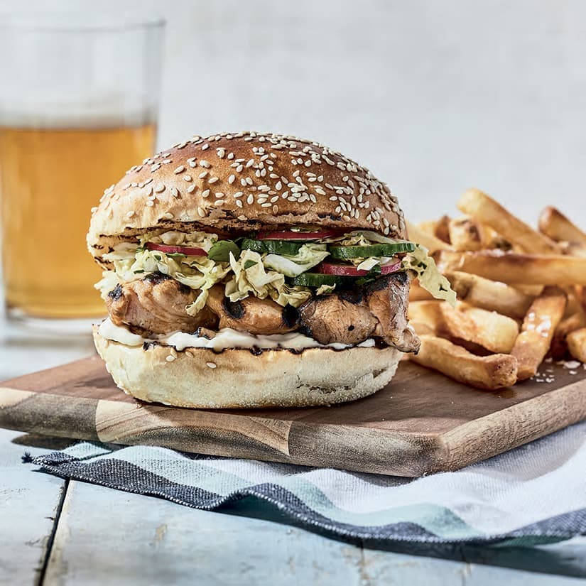 Burgers au poulet coréen