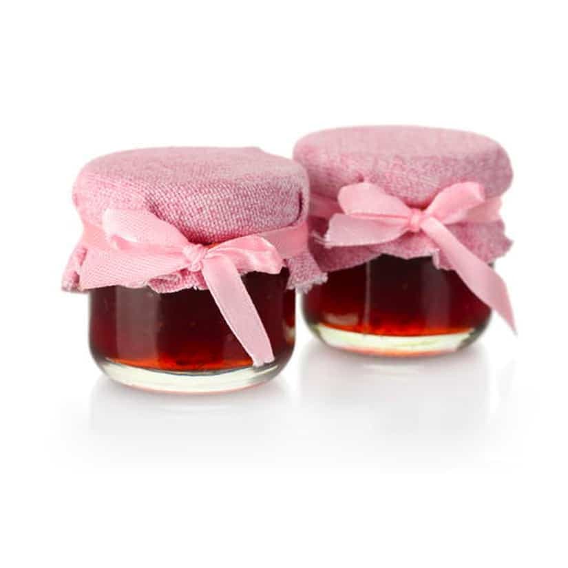 Gelée rose aux fraises