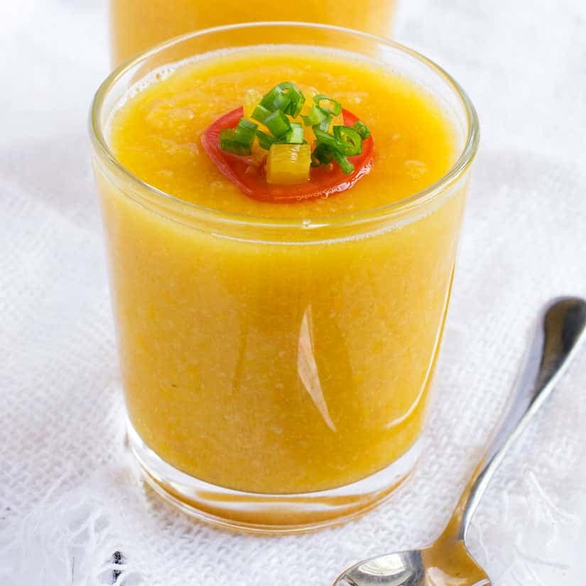 Gaspacho aux tomates jaunes